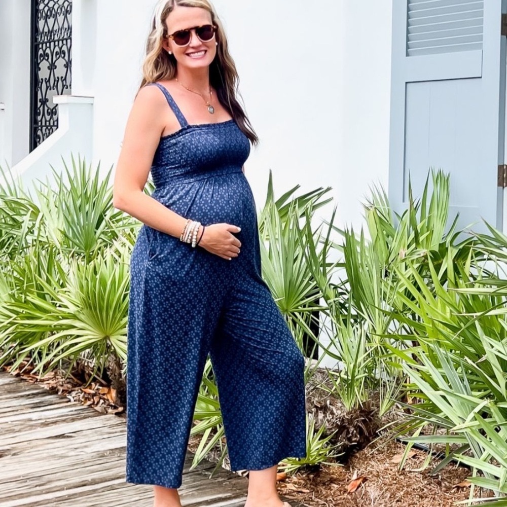 Maternity floral jumpsuit M